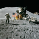Apollo 15 astronaut Jim Irwin salutes the US flag during his final moonwalk. (Image: NASA/Public domain)